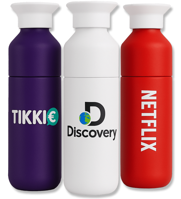 dopper flessen met logo