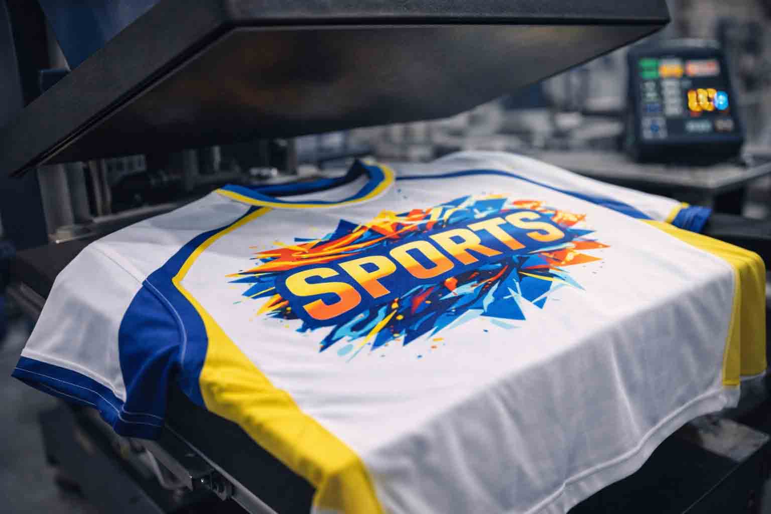 Sublimatie op polyester sportshirt met haarscherpe print