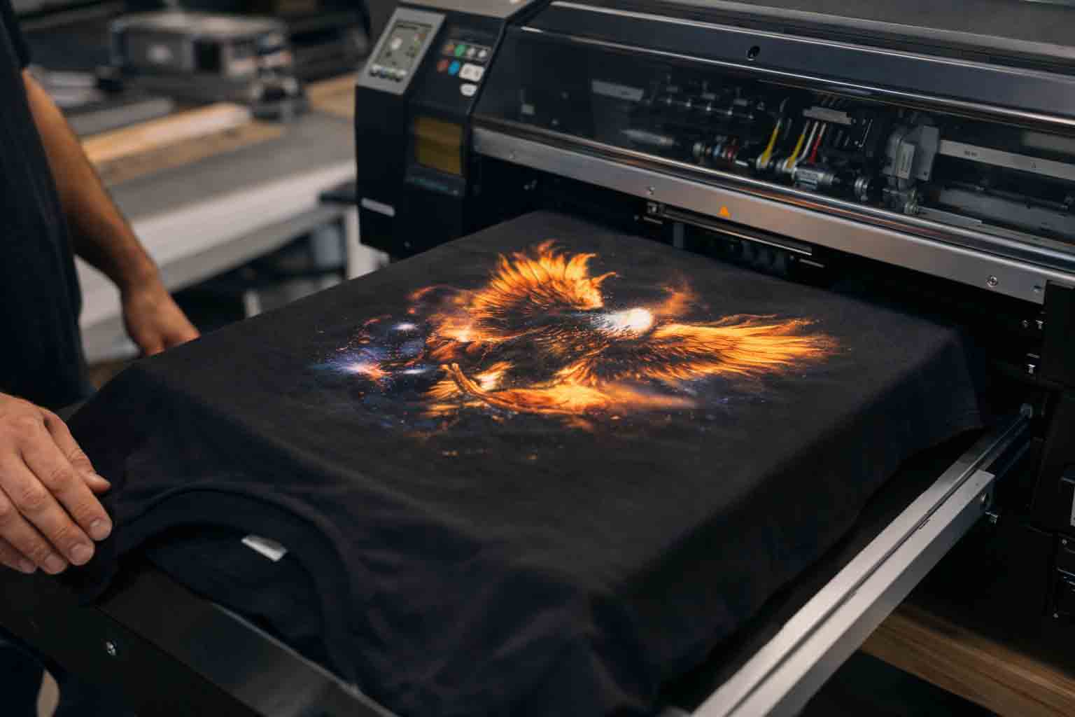 DTG printer die direct op een shirt print
