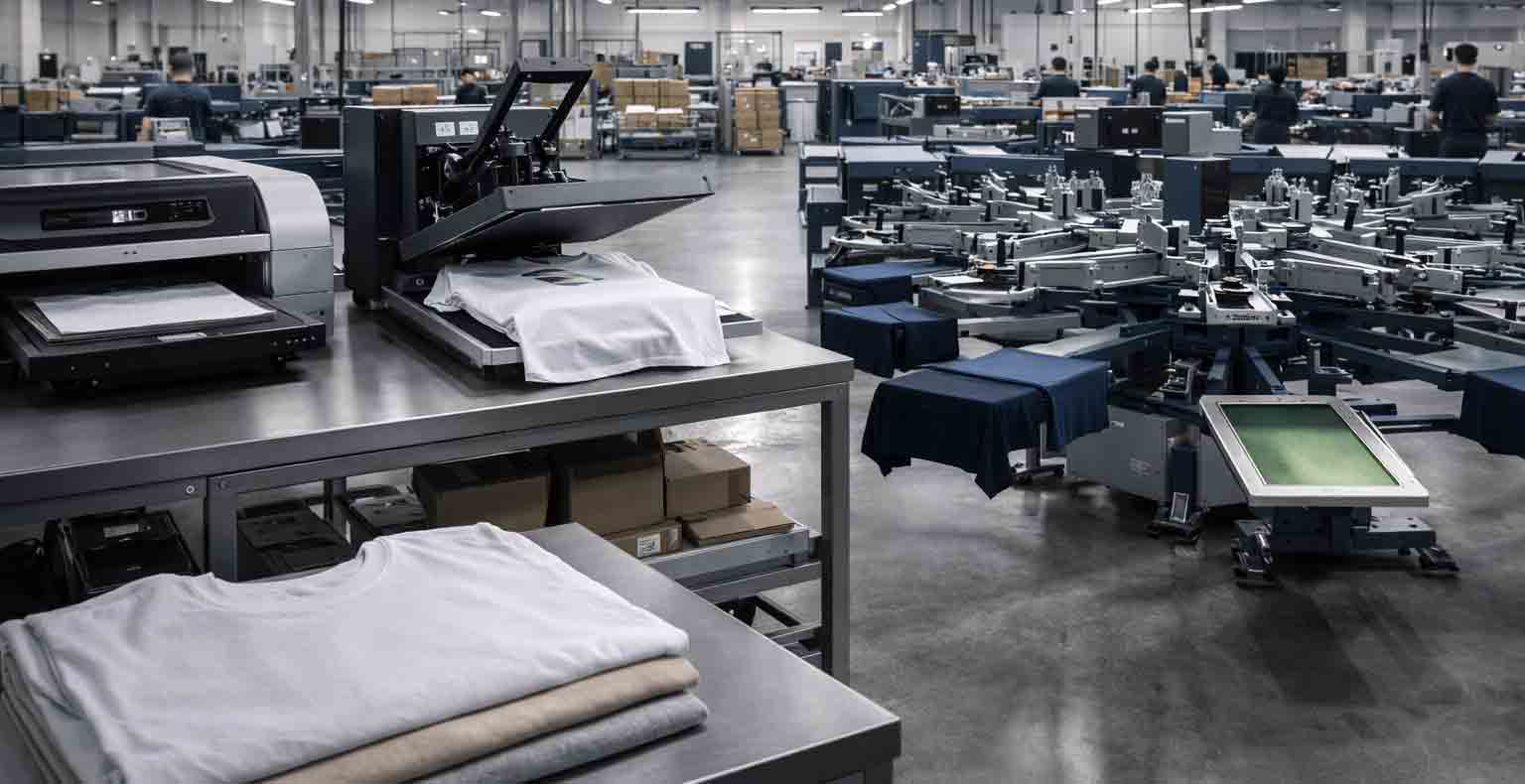 Duurzame textieldruk in productieomgeving met watergedragen inkt en herbruikbare tools