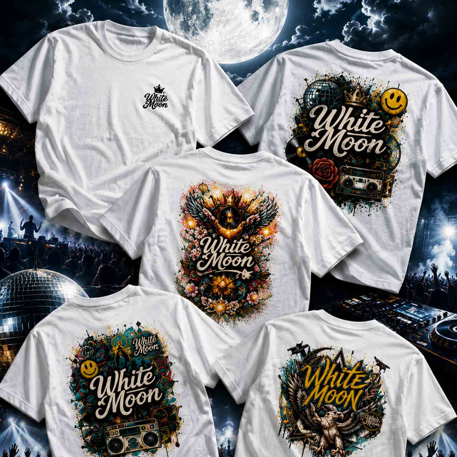 whitemoon t-shirts eigenlabel